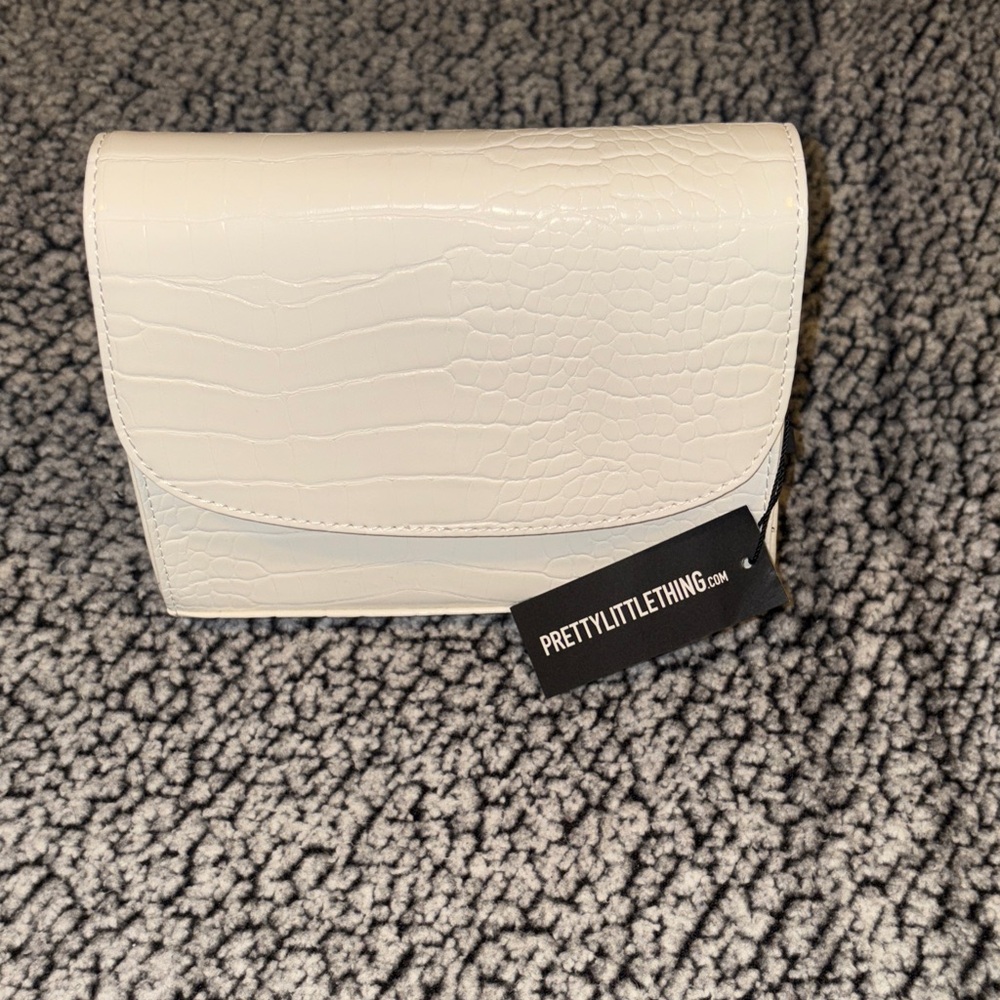 PrettyLittleThing Croc-Texture Mini Purse